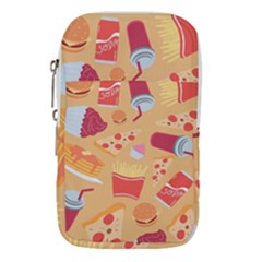 Fast Junk Food  Pizza Burger Cool Soda Pattern Waist Pouch (large) by Sarkoni