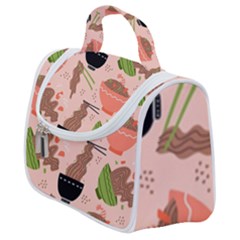 Doodle Yakisoba Seamless Pattern Satchel Handbag by Sarkoni