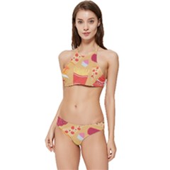 Fast Junk Food  Pizza Burger Cool Soda Pattern Banded Triangle Bikini Set by Sarkoni