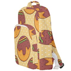 Takoyaki Food Seamless Pattern Double Compartment Backpack by Sarkoni