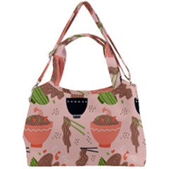 Doodle Yakisoba Seamless Pattern Double Compartment Shoulder Bag by Sarkoni