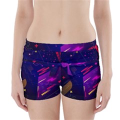 Vector Design Gamming Sytle Retro Art Pattern Boyleg Bikini Wrap Bottoms by Sarkoni