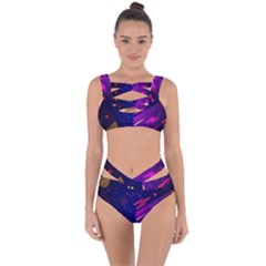 Vector Design Gamming Sytle Retro Art Pattern Bandaged Up Bikini Set  by Sarkoni