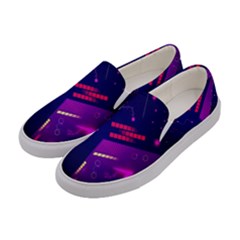 Vector Design Gamming Sytle Retro Art Pattern Women s Canvas Slip Ons by Sarkoni