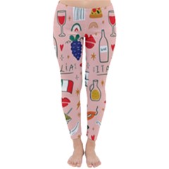 Food Pattern Italia Classic Winter Leggings by Sarkoni