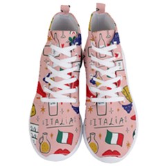 Food Pattern Italia Men s Lightweight High Top Sneakers