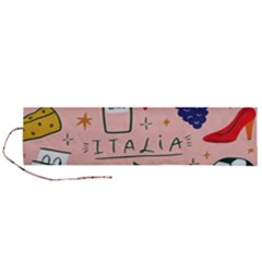 Food Pattern Italia Roll Up Canvas Pencil Holder (l) by Sarkoni