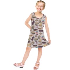 Junk Food Hipster Pattern Kids  Tunic Dress by Sarkoni