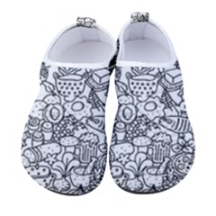 Food Doodle Pattern Women s Sock-style Water Shoes by Sarkoni