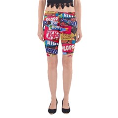 Pop Art Food Cute Patterns Yoga Cropped Leggings by Sarkoni