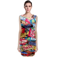 Pop Art Food Cute Patterns Classic Sleeveless Midi Dress by Sarkoni