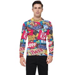 Pop Art Food Cute Patterns Men s Long Sleeve Rash Guard by Sarkoni