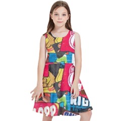 Pop Art Food Cute Patterns Kids  Skater Dress by Sarkoni