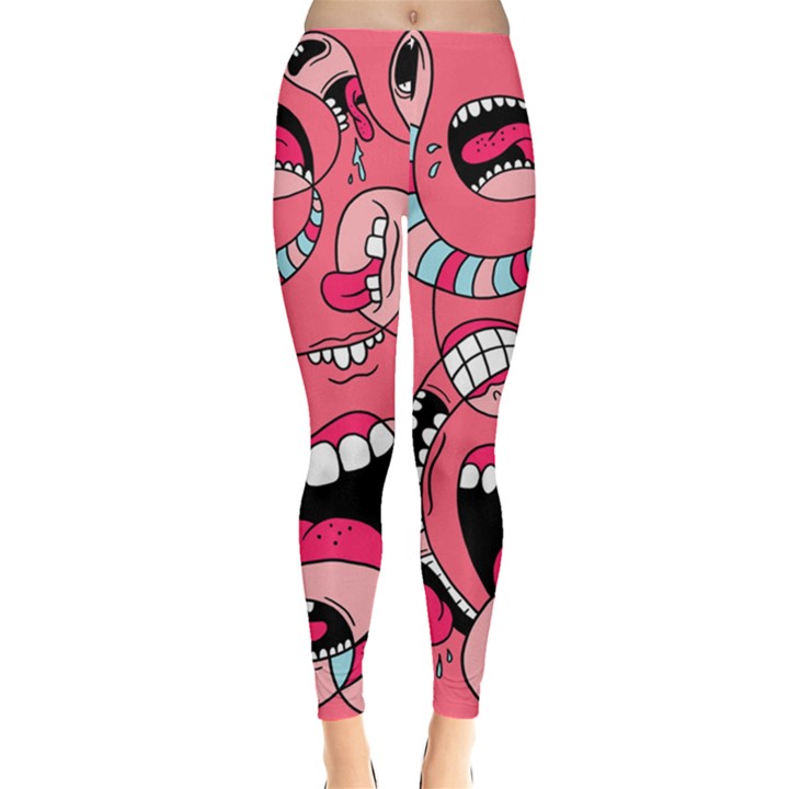 Big Mouth Worm Everyday Leggings 