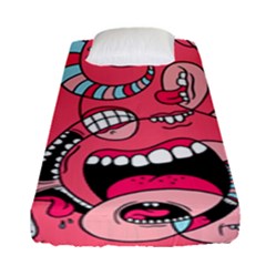 Big Mouth Worm Fitted Sheet (single Size) by Dutashop