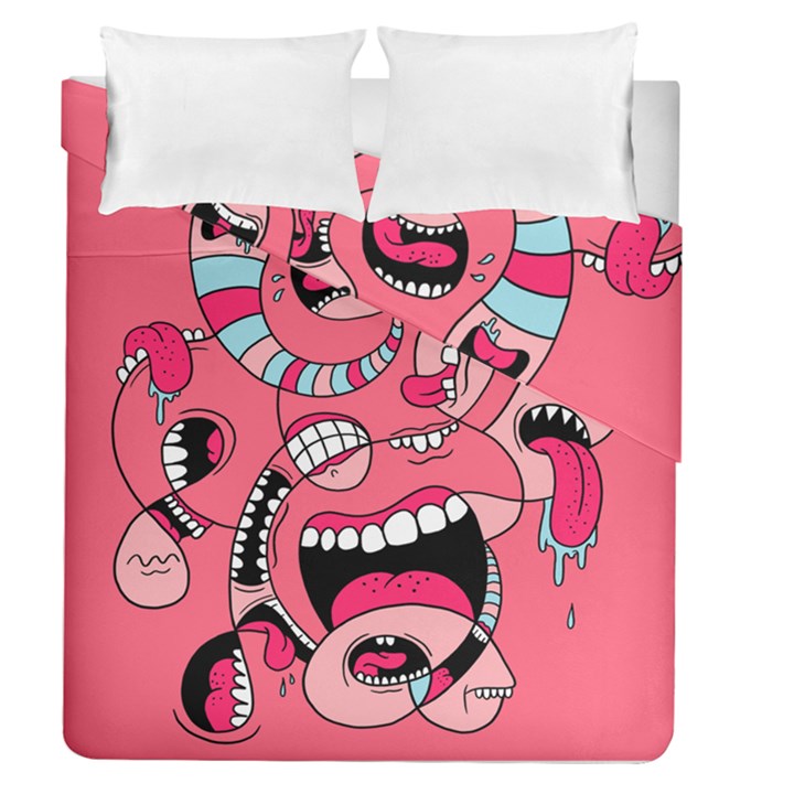 Big Mouth Worm Duvet Cover Double Side (Queen Size)