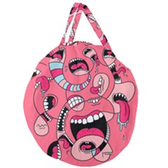 Big Mouth Worm Giant Round Zipper Tote by Dutashop