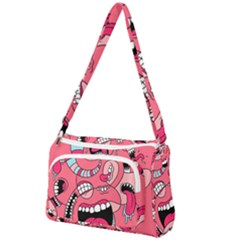 Big Mouth Worm Front Pocket Crossbody Bag by Dutashop