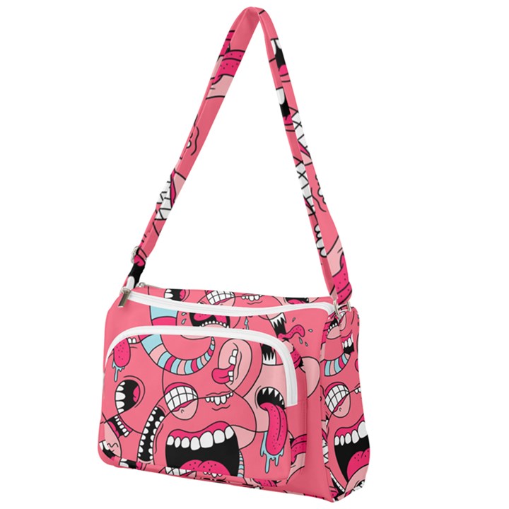 Big Mouth Worm Front Pocket Crossbody Bag