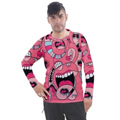 Big Mouth Worm Men s Pique Long Sleeve T-shirt