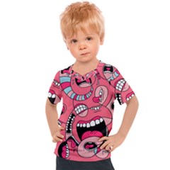 Big Mouth Worm Kids  Sports T-shirt