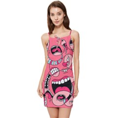 Big Mouth Worm Summer Tie Front Dress