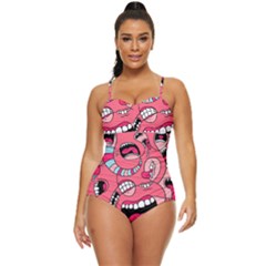 Big Mouth Worm Retro Full Coverage Swimsuit by Dutashop