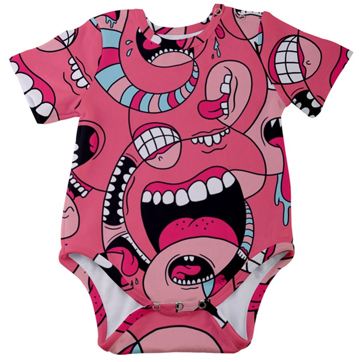 Big Mouth Worm Baby Short Sleeve Bodysuit