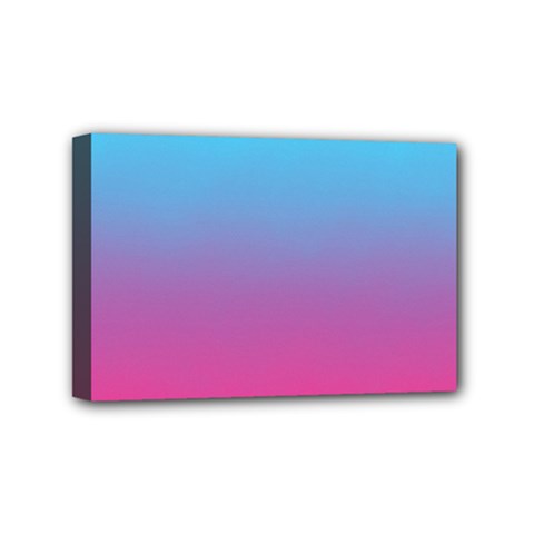 Blue Pink Purple Mini Canvas 6  X 4  (stretched) by Dutashop