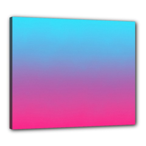 Blue Pink Purple Canvas 24  X 20  (stretched) by Dutashop