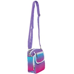 Blue Pink Purple Shoulder Strap Belt Bag