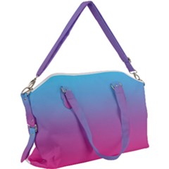 Blue Pink Purple Canvas Crossbody Bag