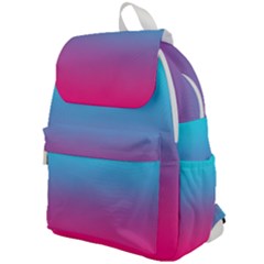 Blue Pink Purple Top Flap Backpack