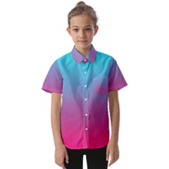 Blue Pink Purple Kids  Short Sleeve Shirt