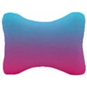 Blue Pink Purple Velour Seat Head Rest Cushion View1