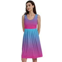 Blue Pink Purple Classic Skater Dress