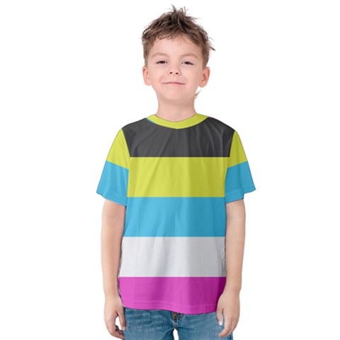 Bigender Flag Copy Kids  Cotton T-shirt by Dutashop