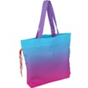 Blue Pink Purple Drawstring Tote Bag View2