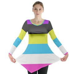 Bigender Flag Copy Long Sleeve Tunic  by Dutashop