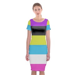 Bigender Flag Copy Classic Short Sleeve Midi Dress by Dutashop