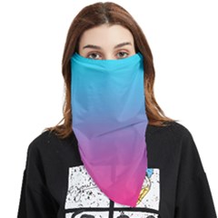 Blue Pink Purple Face Covering Bandana (triangle) by Dutashop