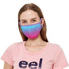 Blue Pink Purple Crease Cloth Face Mask (adult) by Dutashop