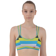 Bigender Flag Copy Line Them Up Sports Bra