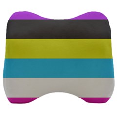 Bigender Flag Copy Velour Head Support Cushion by Dutashop