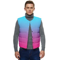 Blue Pink Purple Men s Button Up Puffer Vest	