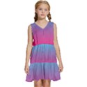 Blue Pink Purple Kids  Sleeveless Tiered Mini Dress View1