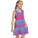 Blue Pink Purple Kids  Sleeveless Tiered Mini Dress View3