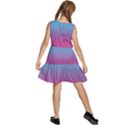 Blue Pink Purple Kids  Sleeveless Tiered Mini Dress View4