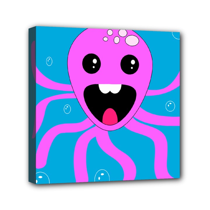 Bubble Octopus Copy Mini Canvas 6  x 6  (Stretched)