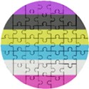 Bigender Flag Copy Wooden Puzzle Round View1